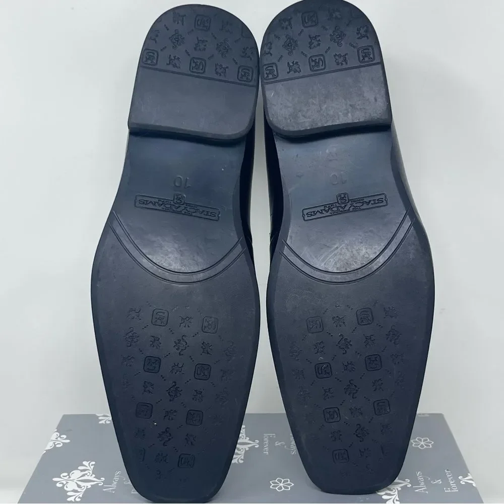 Stacy Adams Wana Bond Street Two-tone Black White Leather Loafers 10